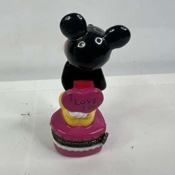 Disney Mickey Mouse February Trinket Hinged Porcelain Box NEW w/ Box - Picture 2 of 5